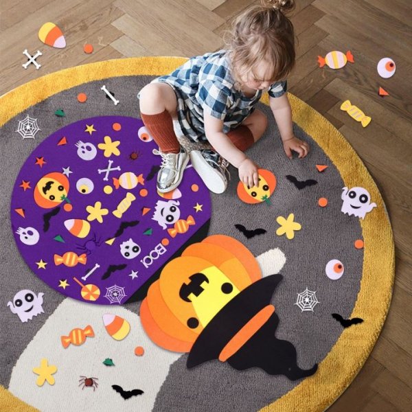 DIY Halloween Felt Pumpkin Head Set